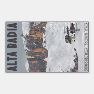 Adesivo Retangular Sella Ronda - Alta Badia