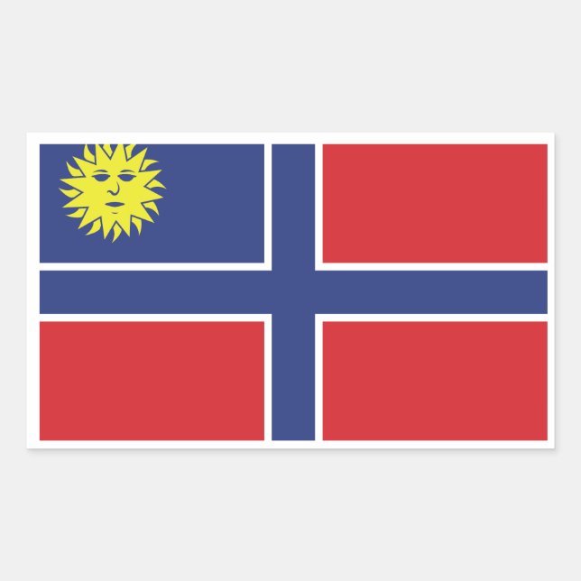 Adesivo Retangular selo excelente do muscogee - bandeira do muscogee (Frente)