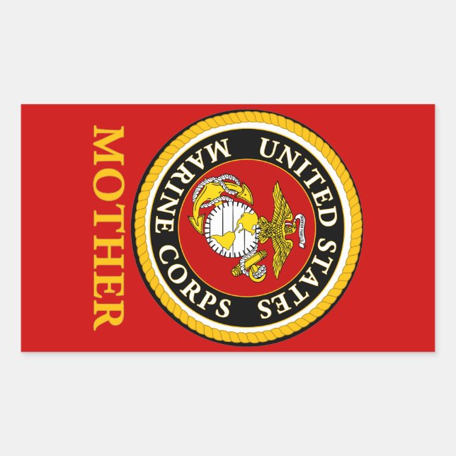 Adesivo Retangular Selo oficial marinho dos EUA - Mãe (Frente)