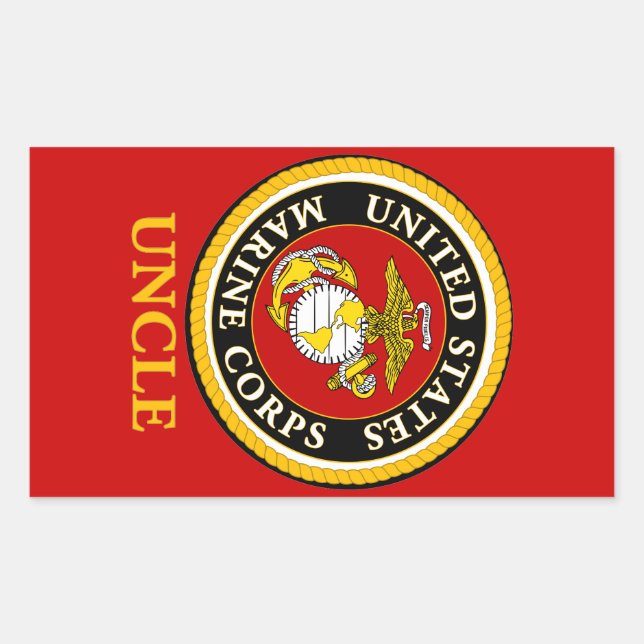 Adesivo Retangular Selo oficial marinho dos EUA - Tio (Frente)