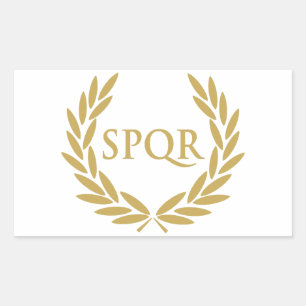 Adesivo Retangular Selo romano do Senado de Roma SPQR