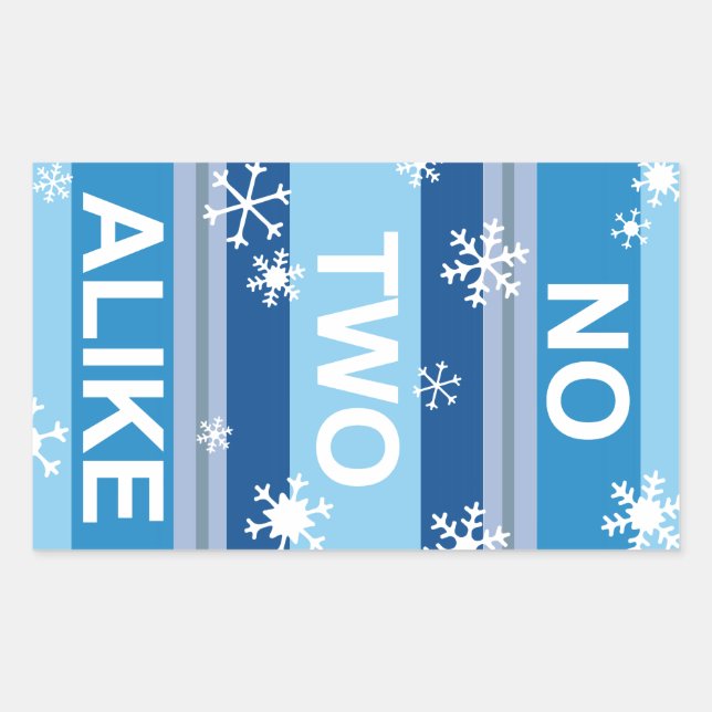 Adesivo Retangular Sem Dois Alike - Poster de Strike Flocos de Neve (Frente)