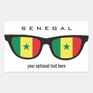 Adesivo Retangular Senegal Shades personalizados