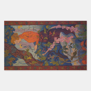 Adesivo Retangular Senhora com Luvas Foxgvas