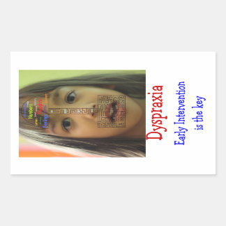 Adesivo Retangular Sensibilização para a dispraxia