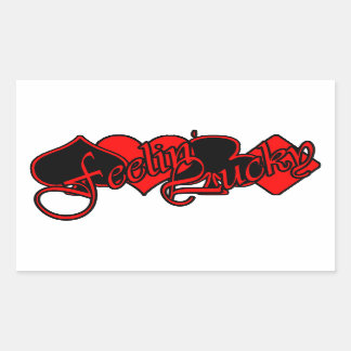 Adesivo Retangular Sentir sorte