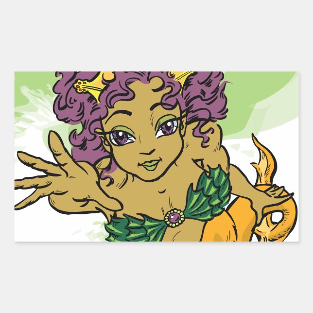 Adesivo Retangular Sereia (Frente)