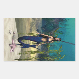 Adesivo Retangular Sereia