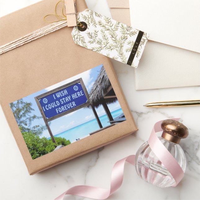Adesivo Retangular Serene Beach Vibes (Presentear)