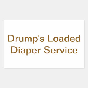 Adesivo Retangular Serviço de Fraldas Carregadas do Drump Hankamer Ar
