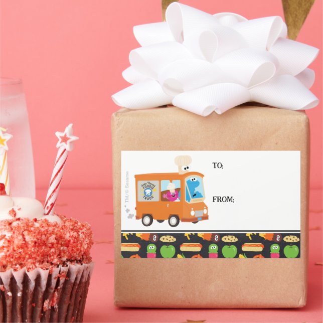 Adesivo Retangular Sesame Street Cookie Monster Foodie Truck (Festa)