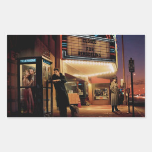 Adesivo Retangular Sessão vespertina da meia-noite