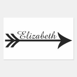 Adesivo Retangular Seta personalizada