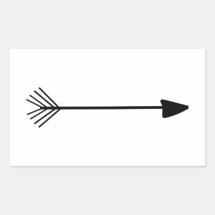 Adesivo Retangular Seta Preta do Solteiro de Arte Tribal em Segundo P