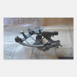 Adesivo Retangular Sextante Para Navegação Celestial