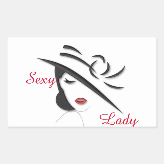 Adesivo Retangular Sexy Lady Rectangle Stickers Warrior_Wares_Inc (Frente)