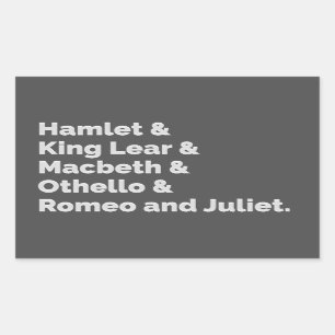 Adesivo Retangular Shakespeare Plays I