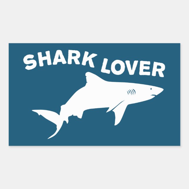 Adesivo Retangular Shark Lover (Frente)