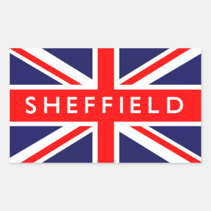 Adesivo Retangular Sheffield: Bandeira Britânica