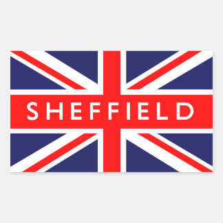 Adesivo Retangular Sheffield: Bandeira Britânica