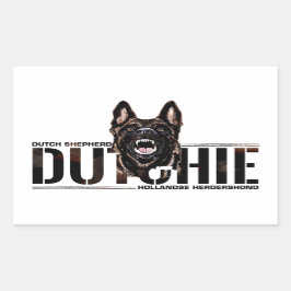 Adesivo Retangular Shepherd - Hollandse Herdershond