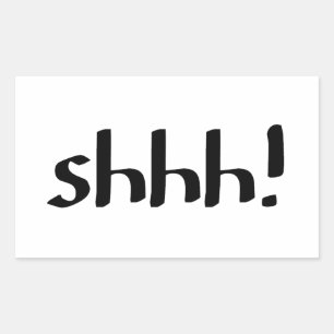 Adesivo Retangular Shhh