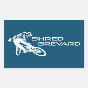 Adesivo Retangular Shred Brevard North Carolina Mountain Biking