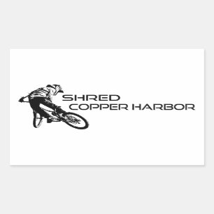 Adesivo Retangular Shred Copper Harbor Michigan Mountain Bike
