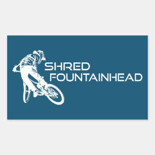 Adesivo Retangular Shred Fountainhead Virginia Mountain Biking