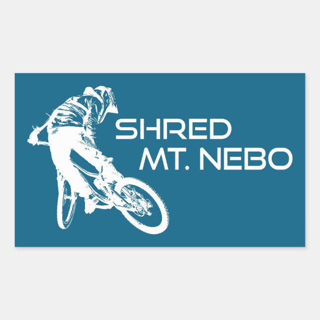 Adesivo Retangular Shred The Mt. Nebo Trail Bentonville (Frente)