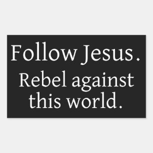 Adesivo Retangular Siga Jesus Sticker