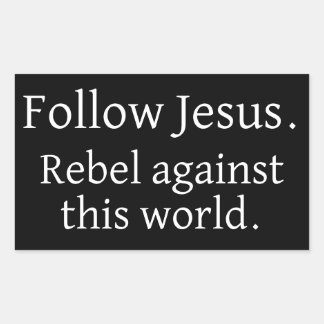 Adesivo Retangular Siga Jesus Sticker