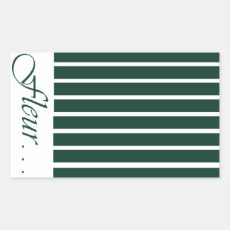 Adesivo Retangular Signature Stripe Closure Sticker Tropical Modern