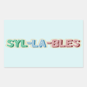 Adesivo Retangular Sílabas topográficas