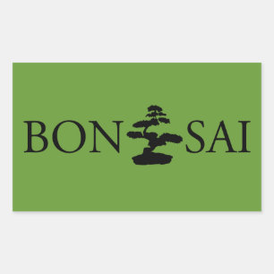 Adesivo Retangular Silhueta dos bonsais