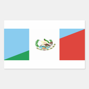 Adesivo Retangular símbolo da bandeira de guatemala México meio