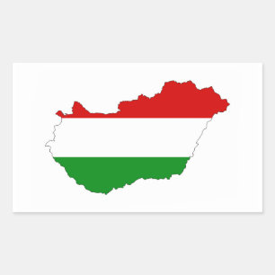 Adesivo Retangular símbolo da forma do mapa da bandeira de país de