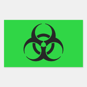 Adesivo Retangular Símbolo de Biohazard