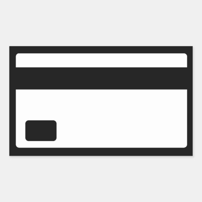 Adesivo Retangular Símbolo de Cartão de Crédito (Frente)