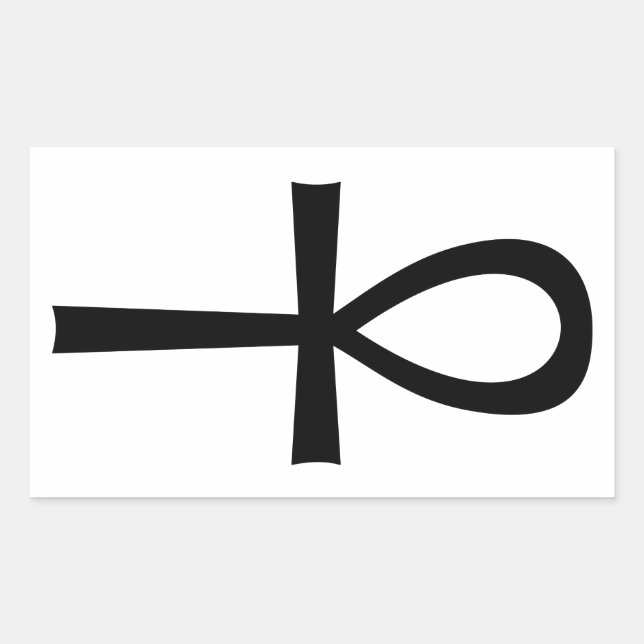 Adesivo Retangular Símbolo de Vida Egípcio Ankh (Frente)