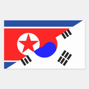 Adesivo Retangular símbolo do país de bandeira da coreia do sul do no