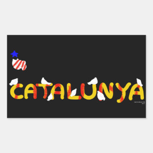 Adesivo Retangular Símbolo Patriótico, liberdade da Catalunha , Catal