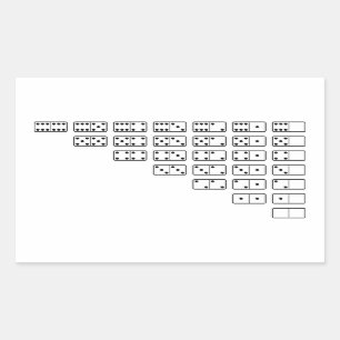 Adesivo Retangular Símbolos originais design preto e branco Domino