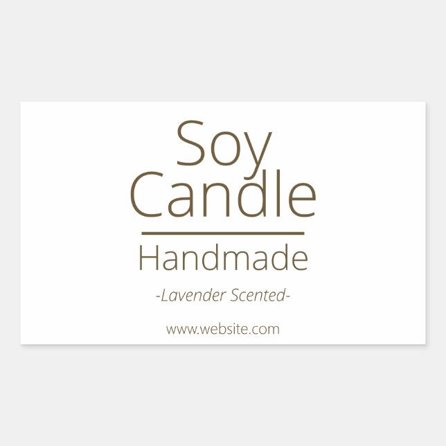 Adesivo Retangular Simples e sofisticado hobby comercial da Soy (Frente)