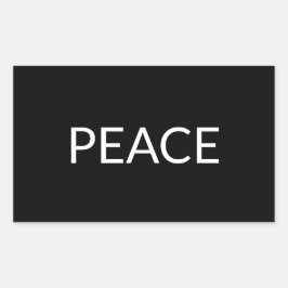 Adesivo Retangular Simples minimalista, simples e elegante, negro de 