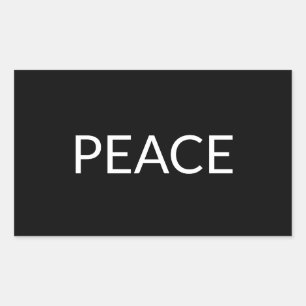 Adesivo Retangular Simples minimalista, simples e elegante, negro de 