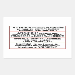 Adesivo Retangular Sinais de missão