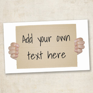 Adesivo Retangular Sinal customizável do protesto do cartão