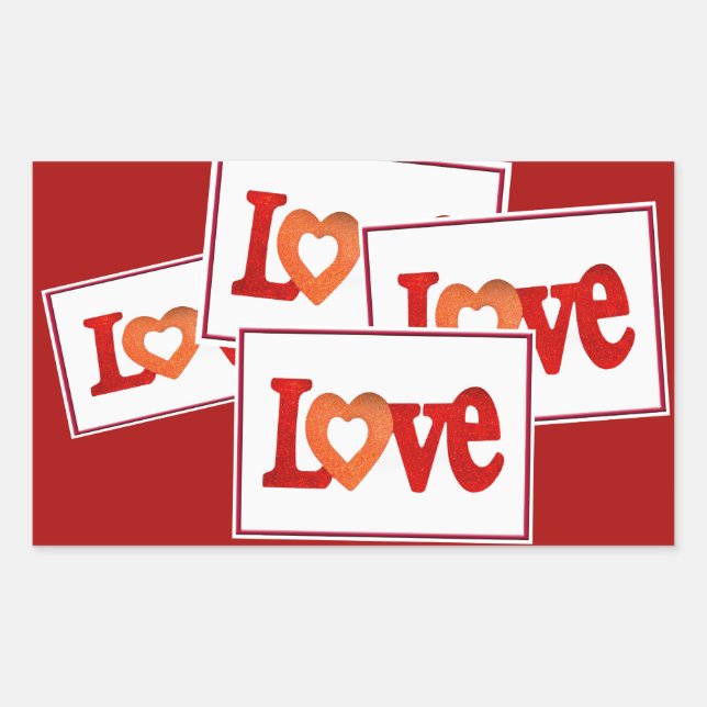 Adesivo Retangular Sinal de amor (Frente)