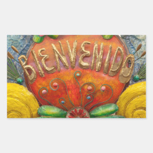 Adesivo Retangular Sinal de boas-vindas em espanhol, México